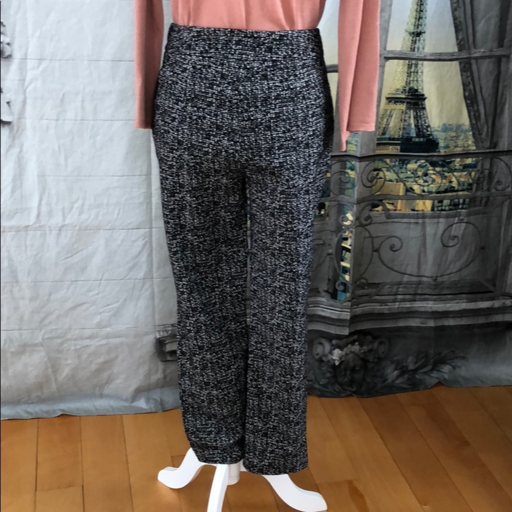 Calvin Klein Black/White Tweed Pattern Pant  Sz 10 - Picture 4 of 8